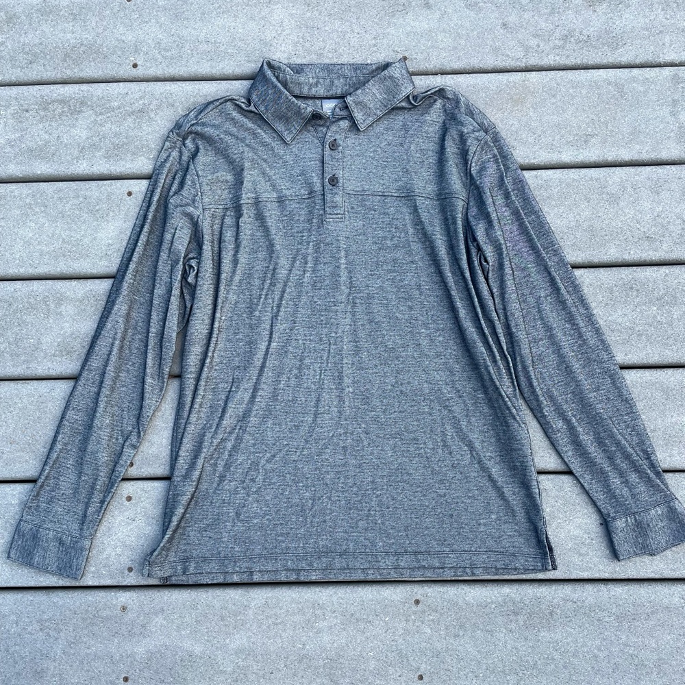 Gray Jockey long sleeve polo size L never been worn